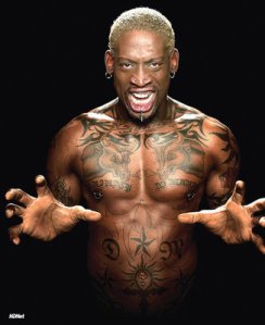 Dennis Rodman in aggressive style (Foto hdnet)