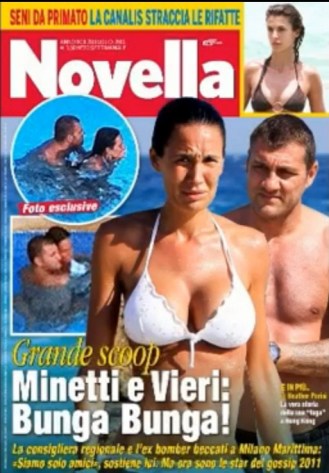 Quello con Nicole Minetti nel 2012 è stato solo uno degli ultimi flirt che ha visto Vieri protagonista (Foto Novella 2000)