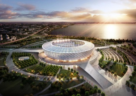 Lo Stadio Olimpico di Baku, con i suoi 68000 spettatori il centro dei Giochi Olimpici Europei